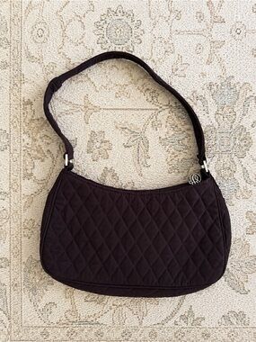 Vera Bradley Black Quilted Shoulder Bag Purse